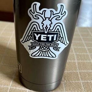 YETI Tumbler with Decal & Lid-Preowned